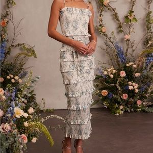 V. Chapman Lily Dress Blue Bouquet - size 2